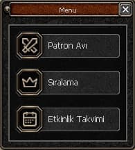 Hızlı menü işlemler GUI